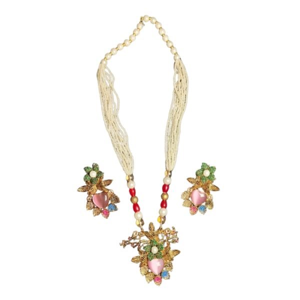 Turkish Mala Set With Pink Heart Stone