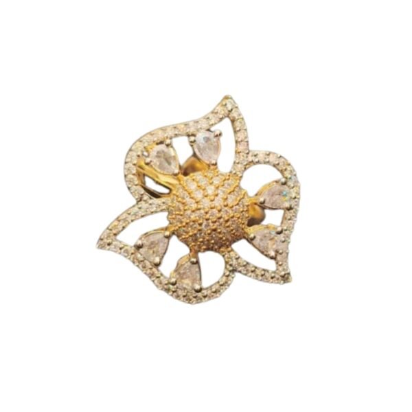 Rose Ring With Delicate Micro Pave